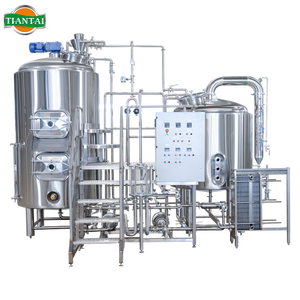 Brasserie <span class=keywords><strong>Braumeister</strong></span> à haute productivité de 1000 litres, équipée d'une pompe contrôlée par un PLC en acier inoxydable, chauffée à la vapeur, combinée à 3 cuves - Product Image 1
