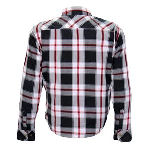Chemise élégante et confortable en flanelle de coton pour hommes vêtements d'équitation de moto personnalisés respirants et durables pour toutes les saisons teints en fil - Product Image 3