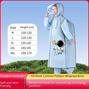 Impermeabili Personalizzati per Bambini con Disegni Cartoon, <span class=keywords><strong>Poncho</strong></span> Antipioggia e Antivento per Studenti, Maschere per il Viso per Ragazzi nei Giorni di Pioggia - Product Image 6