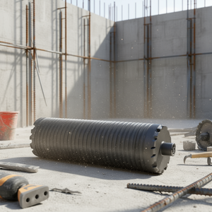 Punta diamantata per trapano da 4 pollici, profondità 9,5 pollici, filettatura 5/8-11, per muratura e cemento, utilizzo a umido e a secco - Product Image 2