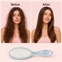 Brosse à cheveux Taolu durable en paille de blé avec aiguilles en acier, brosse démêlante écologique pour massage du cuir chevelu, pour salon et maison