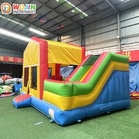 Château gonflable avec bannière amovible et Velcro détachable, maison de saut à thème pour la location événementielle polyvalente
