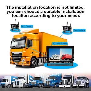 HD Infrared Night Vision DVR Recording <b>Car</b> Security 2CH Truck <b>Reverse</b> <b>Camera</b> Front Rear View Wireless Backup Monitor Kit - Product Image 3