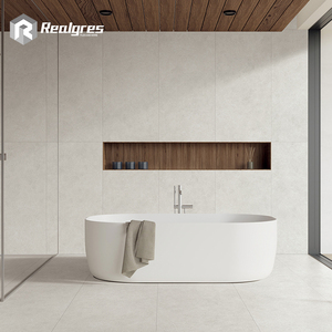 75x150cm Pierre Naturelle Gris <span class=keywords><strong>Béton</strong></span> Mat Salle de Bain Exposition Carreaux de Mur et de Sol Porcelaine pour Hôtel - Product Image 4