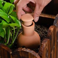 Pot de plante en argile à arrosage automatique en terre cuite avec système d'irrigation à pointes d'arrosage pour plantes de jardin