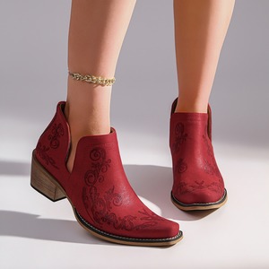 Bottines Chelsea F-8 2026 Automne Dernières Tendances Rétro Western Cowboy pour Femme Broderie Ethnique Bout Pointu à Enfiler - Product Image 5