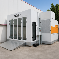 Cabina de pintura RuiBo para coches, cabina de pulverización exterior independiente con caja de control digital, filtro de malla y puertas de acceso.