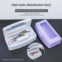 Professionnel en plastique manucure boîte à ongles tondeuse pince à épiler Nail Art stérilisateur outil Salon ongles stérilisateur boîte de désinfection
