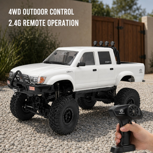 Vente en gros de voitures RC 4x4 C64-1 blanches, véhicule tout-terrain à quatre roues, télécommande 2,4G, corps en métal ABS - Product Image 2