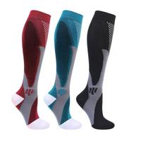 Chaussettes de compression personnalisées pour le sport à haute circulation Chaussettes de compression pour le sport en nylon spandex pour infirmière