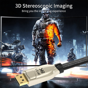 Câble haute vitesse A010 DP 2.1 avec serrure à crochet en alliage <span class=keywords><strong>de</strong></span> zinc 8K câble DP <span class=keywords><strong>de</strong></span> gaine en PVC pour câble audio-vidéo <span class=keywords><strong>de</strong></span> synchronisation <span class=keywords><strong>de</strong></span> charge rapide - Product Image 3