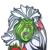 2027 En gros Badges en métal personnalisés pour revers, émail souple et dur, nickelé noir, imprimés UV, motifs fruits, prières, fées, diplôme, tampon