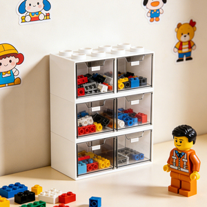 กล่องเก็บเครื่องสำอางแบบลิ้นชักพลาสติกสำหรับใช้ในบ้าน วางซ้อนกันได้ - Product Image 4