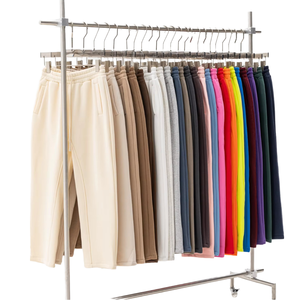 กางเกงขายาวลำลองผู้ชายคุณภาพสูง สไตล์สปอร์ต แฟชั่นทันสมัย ทรงหลวม สวมใส่สบาย ผ้าฝ้าย 100% เอวกลาง ผ้าฟลีซ ด้านหน้าเรียบ สามารถปรับแต่งได้ - Product Image 3