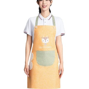 Hello <b>Bear</b> Apron Waterproof Oil Proof Canvas Unisex Kitchen Bar Uniform Custom Printed Logo - Product Image 2