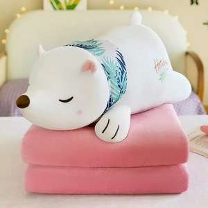 ผ้าห่มปรับอากาศรูปสัตว์ผ้ากำมะหยี่ยัดไส้หมูกระต่ายตามสั่ง - Product Image 3