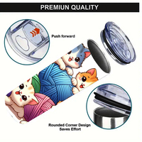 Gobelet en fil de laine personnalisé 20oz, chats mignons, chatons amusants, best-seller, stock USA et livraison gratuite