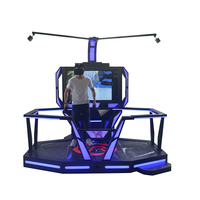 Simulateur de tapis roulant de réalité virtuelle à 360 degrés, plateforme de marche de jeu VR en fibre de verre pour intérieur/extérieur, pour centres commerciaux