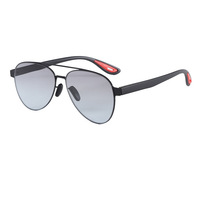 Lunettes de soleil tendance personnalisées, lunettes de soleil rétro UV400, monture métallique complète, lunettes de soleil classiques tendance, verres métalliques pour l'extérieur