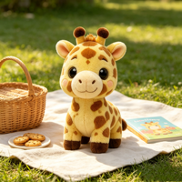 Peluche Girafe Mignonne OEM ODM pour Bébé, Jouet en Peluche Dessin Animé Debout, Animal en Peluche Moelleux, Cadeau d'Anniversaire Anti-Stress pour Enfants, Poupée