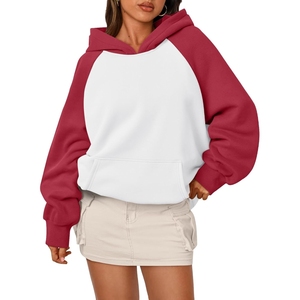 Sudadera con Capucha Degradada para Mujer, Manga Larga, Tejida, Informal, con Bolsillos, para Otoño, Largo Regular, 100% Algodón - Product Image 5