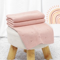Nouveau-né bébé tricot couleur unie dentelle couverture luxe bio doux coton chaud confortable câlin poussette berceau couverture pour nouveau-né