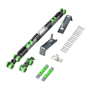 Rail de porte coulissante à fente en L Kaishengxi avec rouleau tampon bidirectionnel, rail suspendu robuste, capacité de charge 80 kg - Product Image 1
