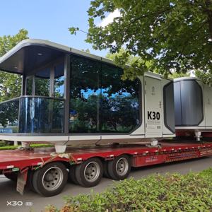 Maison préfabriquée <span class=keywords><strong>de</strong></span> luxe Smart Capsule Home avec énergie solaire pour l'hôtellerie <span class=keywords><strong>de</strong></span> plein air et le tourisme - Product Image 4