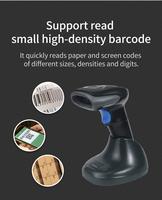 Lecteur de codes-barres à lecture rapide, scanner de codes-barres numériques sur papier, scanner de codes QR portable avec écran