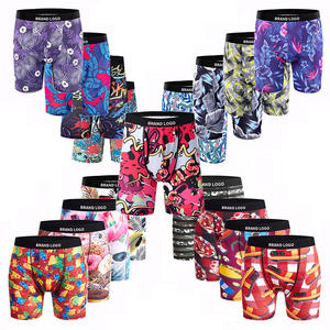 Designer Brand Factory Customized Print Jacquard Waistband Comfortable <strong>Men's</strong> Spandex Cotton <strong>Bamboo</strong> Boxer Brief Shorts <strong>Underwear</strong> - Product Image 2