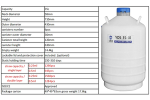 Tanque de Nitrógeno Líquido de Aleación de Aluminio PCZPX de 35L con Larga Vida Útil, Fácil de Transportar, para Laboratorio y Almacenamiento de Muestras Biológicas - Product Image 3
