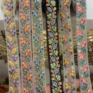 2025 nouveau Design à la mode Gota dentelle tissu luxe robe perlée dentelle tissu femmes soudanaises Toub gros Durable en utilisant des prix bas - Product Image 1