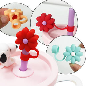 ที่ครอบหลอดซิลิโคนรูปทรงน่ารักกันฝุ่นแบบพกพาไม่ใช้ซ้ำได้สำหรับหลอดดูดอุปกรณ์เสริมสำหรับบาร์ - Product Image 6