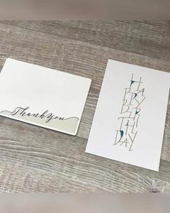 Carte de remerciement personnalisée, colorée, écologique, pliable sur une face, en papier cartonné, pour costumes - Product Image 5