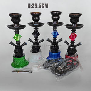 2パイプ28cmストック小型アラブ格安水タバコ鉄製メタルベビーシーシャ - Product Image 4