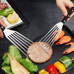 Ustensiles de cuisine <span class=keywords><strong>Spatule</strong></span> à poisson en acier inoxydable <span class=keywords><strong>Spatule</strong></span> en métal <span class=keywords><strong>Spatule</strong></span> de barbecue pour la cuisson de la viande et des œufs - Product Image 4