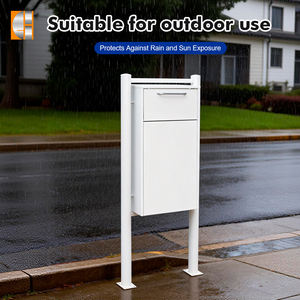 Kotak Surat Paket Luar Ruangan Tahan Lama dari Baja Anti Karat dengan Kunci, Model Berdiri Bebas untuk Penggunaan Bisnis, Pengiriman Paket & Surat - Product Image 4