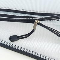 Bolsa Organizadora de Gran Capacidad Directo de Fábrica, Carpeta de Archivos de PVC, Bolsas de Malla Transparentes con Cierre, Bolsa de Plástico para Papelería