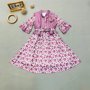 Elsali 사용자 정의 2023 고품질 제품 도매 새로운 봄과 여름 패션 소녀 작은 드레스 인기있는 아기 소녀 드레스
