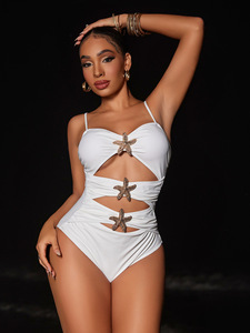 Meilleure Vente 2026 Maillot de Bain Une Pièce Européen et Américain à Bretelles Fines avec Nœud Avant pour Femme – Idéal pour l'Été et les Plages - Product Image 1