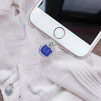Capuchon anti-poussière conçu sur mesure pour iPhone Style dessin animé mignon Type C Protection contre la poussière bouchon pendentif acrylique Port de charge en plastique
