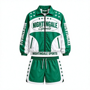 Ensemble de survêtement court personnalisé 2026 pour homme, deux pièces, coupe-vent en nylon, grande taille, résistant au vent - Product Image 1