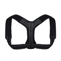 Correcteur de posture réglable et respirant noir pour le soutien du haut du dos, de la clavicule, du cou et des épaules