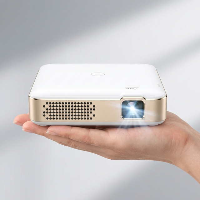 Mini Home Projector | Portable Smart Projector | LED DLP Mini Projector Built-in Battery USB-C Fast Charge Auto Keystone Android
