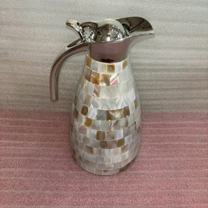 Cafetière de style arabe incrustée de nacre de meilleure qualité Cruche d'eau décorative de luxe incrustée de coquillages Bouilloire arabe moderne - Product Image 1