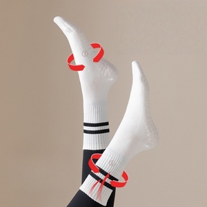 Women's Ruffle <b>Bow</b> Grips Socks Cotton Anti-slip Sports Socks for Fitness Trampoline - Product Image 5