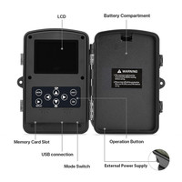 12MP 1080P Juego de caza Full HD Impermeable Monitoreo de Vida Silvestre 90 grados Rango de detección Cámara de rastreo