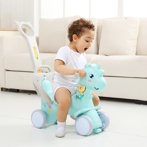 <span class=keywords><strong>Cheval</strong></span> à bascule en plastique 2 en 1 pour enfants, jouet d'équitation pour bébés, mise à jour - Product Image 2
