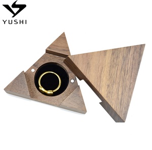 New Design Wedding Walnut <strong>Wooden</strong> Jewelry <strong>Ring</strong> Box for Gift - Product Image 2