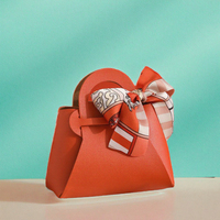 Sacs cadeaux pour mariage et baby shower, sacs à main en PVC pour femmes, sacs à bonbons et friandises avec fleur